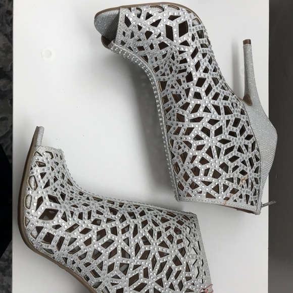 Silver Rhinestone Heels - Picture 4 of 5